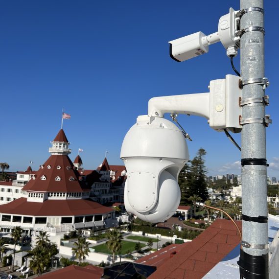 Hotel Del Coronado 4K PTZ Camera Installed Overlooking the Hotel